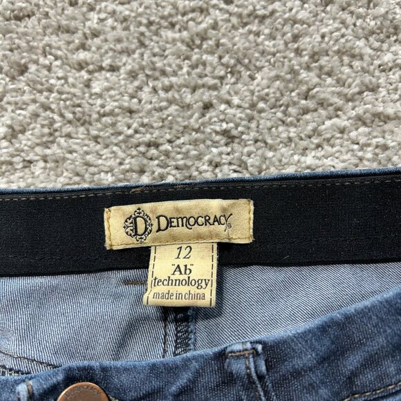 Democracy Ab Women's Sz 12 Technology Skinny Jeans Dark Wash Stretch Denim Pants - Picture 7 of 10